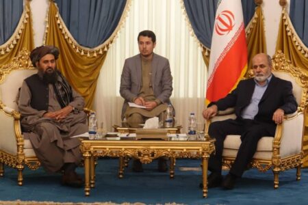 معاون اقتصادی ریاست الوزراء با رییس شورای عالی امنیت ملی کشور ایران ملاقات نمود