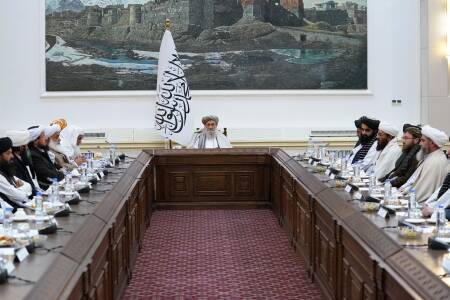 دیدار رهبر جمعیت علماء اسلام پاکستان و هیات همراه اش با رئیس الوزراء امارت اسلامی افغانستان